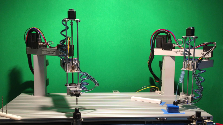 Elwood Controls EC-SR23 chucking a drill bit